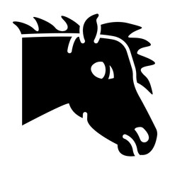 Horse Vector Glyph Icon Design