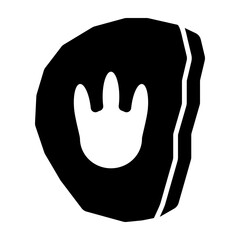 Fossil Vector Glyph Icon Design