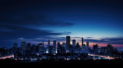 Fototapeta premium dusk houses silhouette