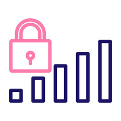 Secure Signal Vector Line Two Colors Icon Design