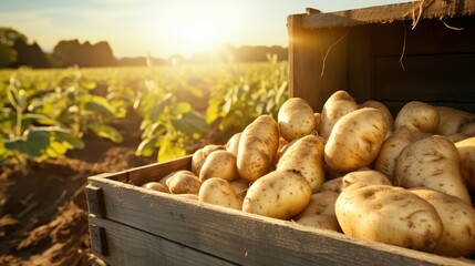 harvest white potato