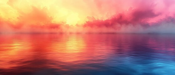 Fototapeta premium Vivid sunrise, reflected in still water