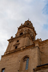 Historic Baroque Tower of Santo Tomás Apostol Church in Haro