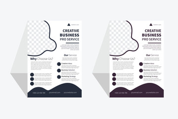 Modern business flyer templet design	

	
