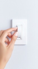 Hand Turning Light Switch