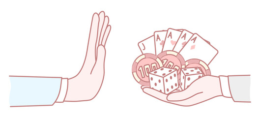 This artistic representation powerfully emphasizes the crucial importance of rejecting the temptations of gambling