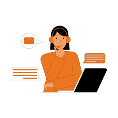 Female Customer Service Illustration 