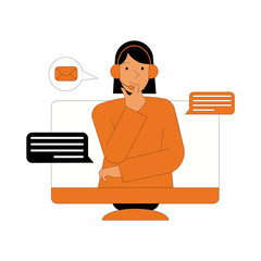 Female Customer Service Illustration 