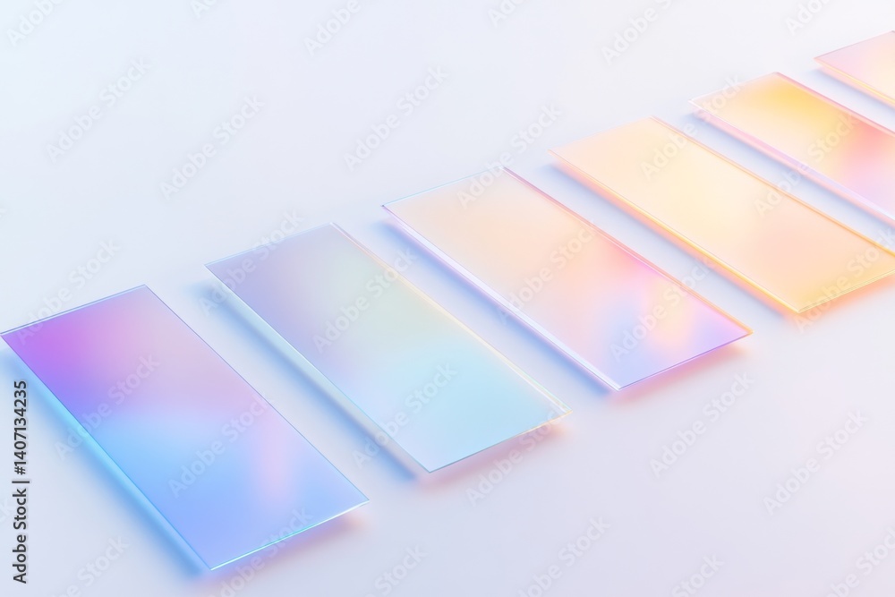 Poster abstract 3d design with vibrant gradient panels for modern ui concepts