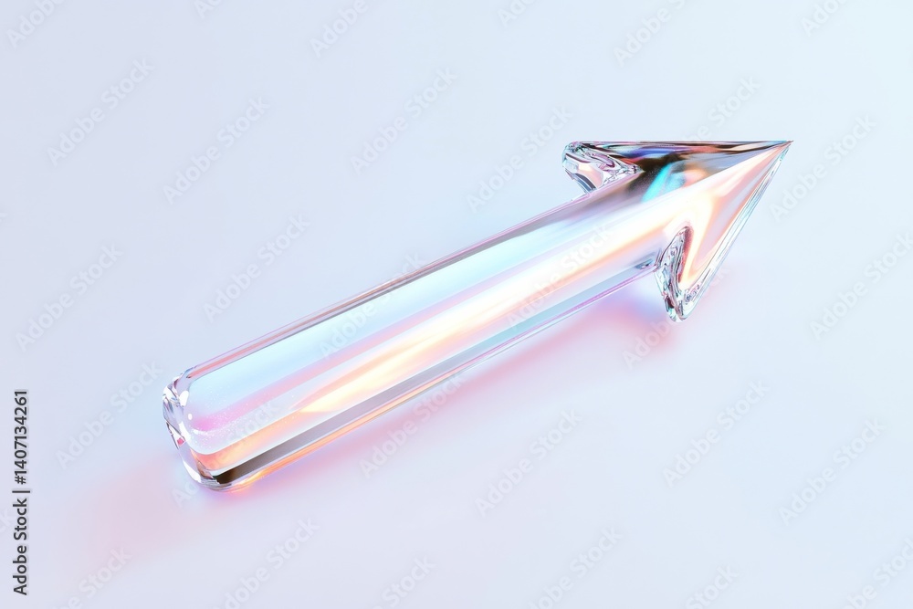 Poster sleek glassy 3d carousel navigation arrow for modern interface design