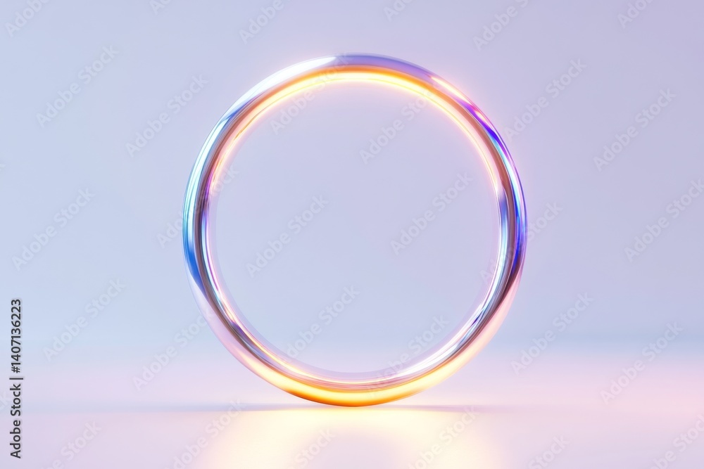 Poster futuristic glowing loading spinner design for technology interfaces