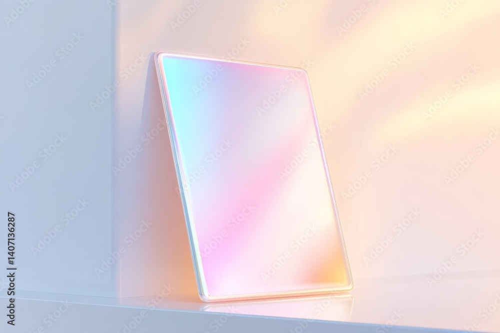 Aufkleber futuristic abstract gradient icon design with soft light reflections