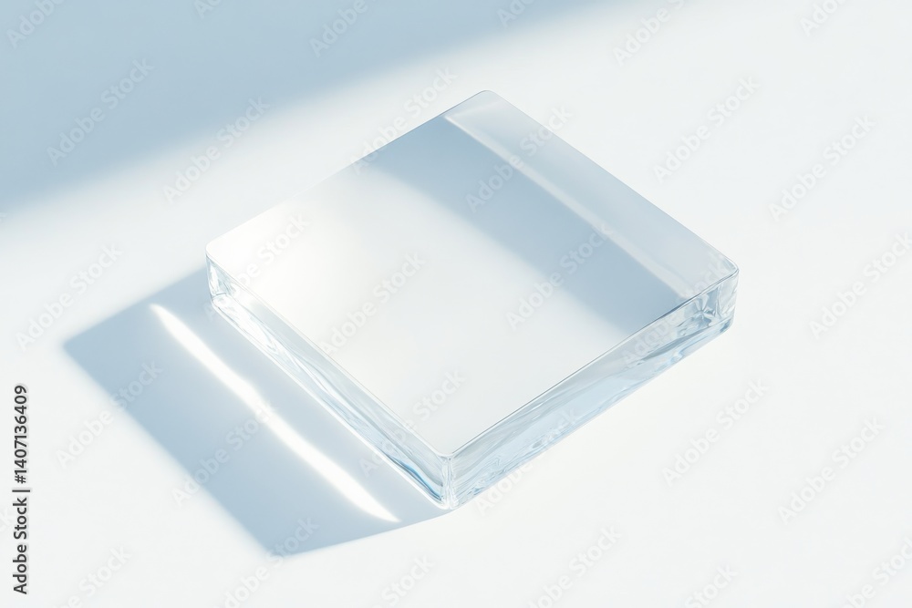 Aufkleber minimalist clear square widget for modern design concepts