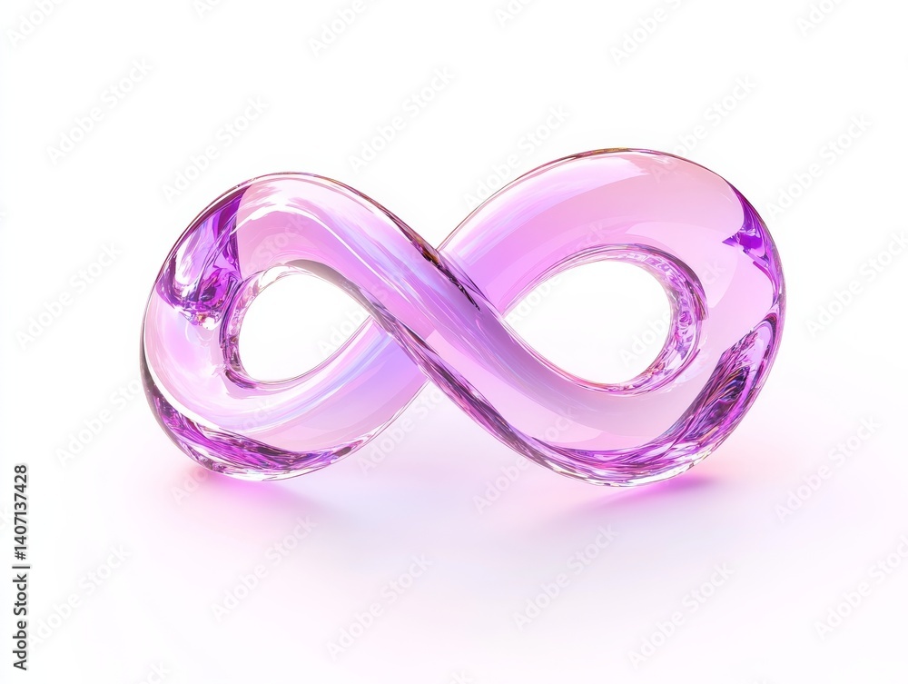 Poster fuchsia infinity symbol icon design for branding and graphic projects