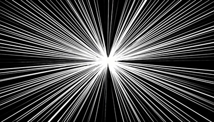 Anime Pace Line History Animation Vibrant Velocity Lines Converge on a Radial Comic Background Amidst Black, Illuminating the Energy of the Anime World
