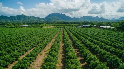 Mulberry plantation on the mountain at Rai Phu Napha Namnao Thailand