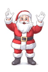 Jolly Santa Pose Cartoon