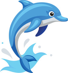 Dolphin jumping from water