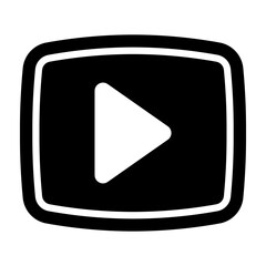 Play Button Vector Glyph Icon Design