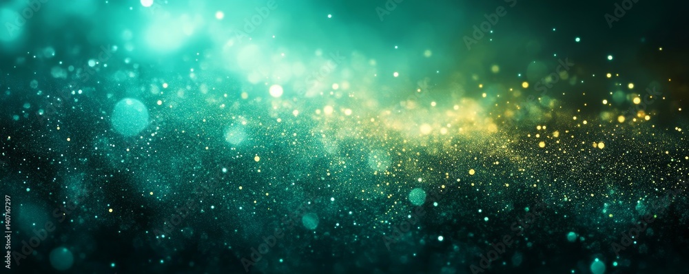 Poster dark green blue glowing grainy gradient background noise texture backdrop webpage header banner desi