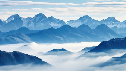 Fototapeta premium tranquil clouds mountains
