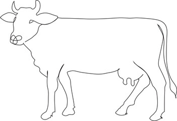 Caw icon continuous one line art outline vector illustration