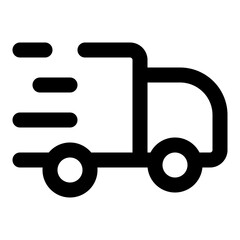 shipping and delivery dashed line icon