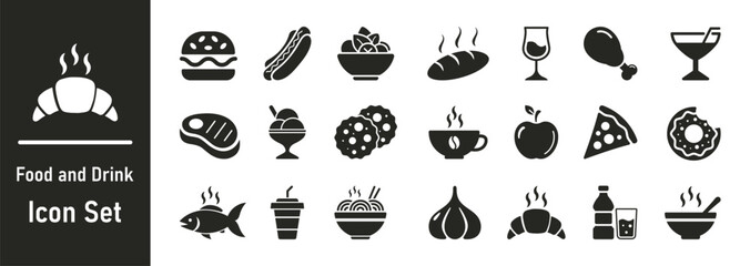 Food and drink icon set