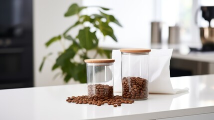 countertop bag of coffee beans