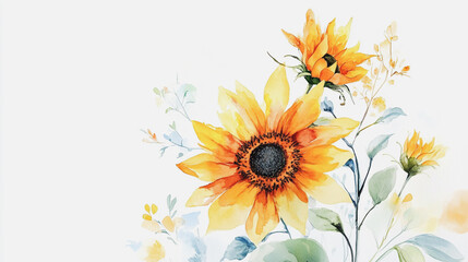 Elegant wedding invitation card background . Minimal hand painted watercolor botanical flowers texture template background. Design for wedding, vip cover, poster, rsvp moderncard.Valentine's Day