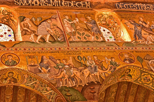 Palermo,  Palazzo dei Normanni, interno della cappella Palatina- Sicilia