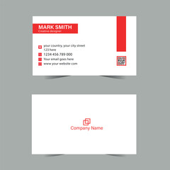 Modern white business card design. Modern business card template. Luxury card template