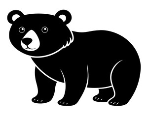 Baby Bear Silhouette Vector Design, Baby Bear SVG, Cute Bear Icon