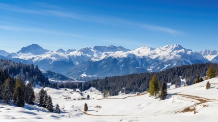 snow nature panorama wonderland winter landscape