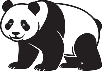 Simple Panda Bear Illustration Vector Drawing Of A Cute Animal