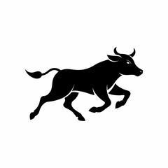 silhouette of a bull