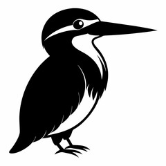 Minimalist Kingfisher Silhouette Vector