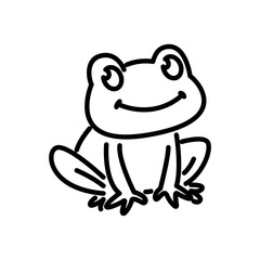frog icon vector, line style icon