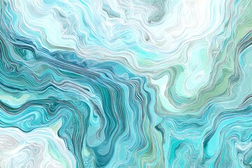 Obraz premium Abstract Ocean Swirl: An ethereal, abstract background with swirling blue and white hues, evoking the fluidity and depth of the ocean. 