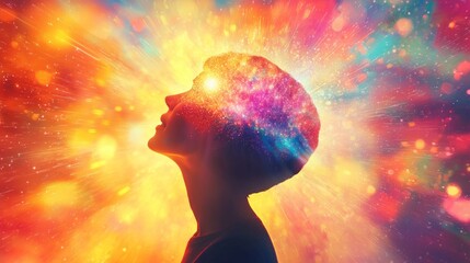 Vibrant Colors and Abstract Design Evoking Happiness and Imagination