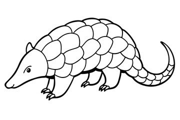 Minimalist Pangolin Sketch