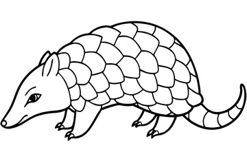 Minimalist Pangolin Sketch