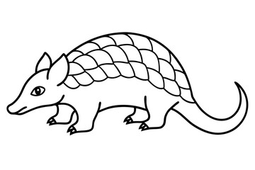 Minimalist Pangolin Sketch