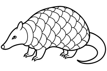 Minimalist Pangolin Sketch