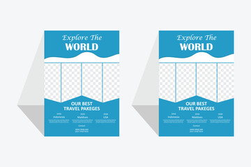 Travel flyer templet design vector file for enjoy your holyday