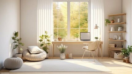 Fototapeta premium serene meditation office