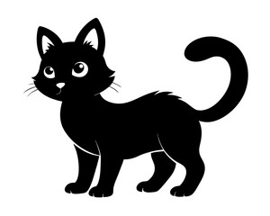 Kitten Silhouette Vector Design, Kitten SVG, Cute Cat Icon