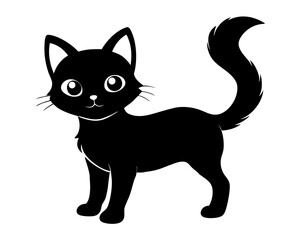 Kitten Silhouette Vector Design, Kitten SVG, Cute Cat Icon