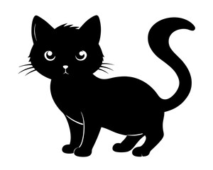 Kitten Silhouette Vector Design, Kitten SVG, Cute Cat Icon