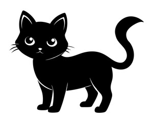 Kitten Silhouette Vector Design, Kitten SVG, Cute Cat Icon